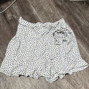 Floral Print Ruffle Shorts